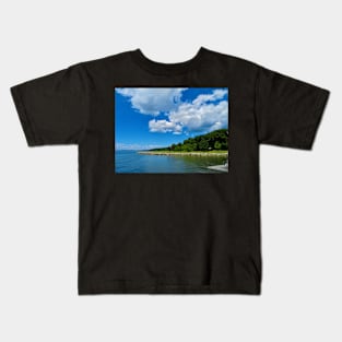 Blue Sky Over The River Kids T-Shirt